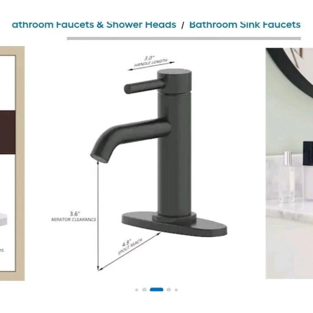 Allen And Roth Single Handle Bathroom Faucet 6567288 Black Harlow